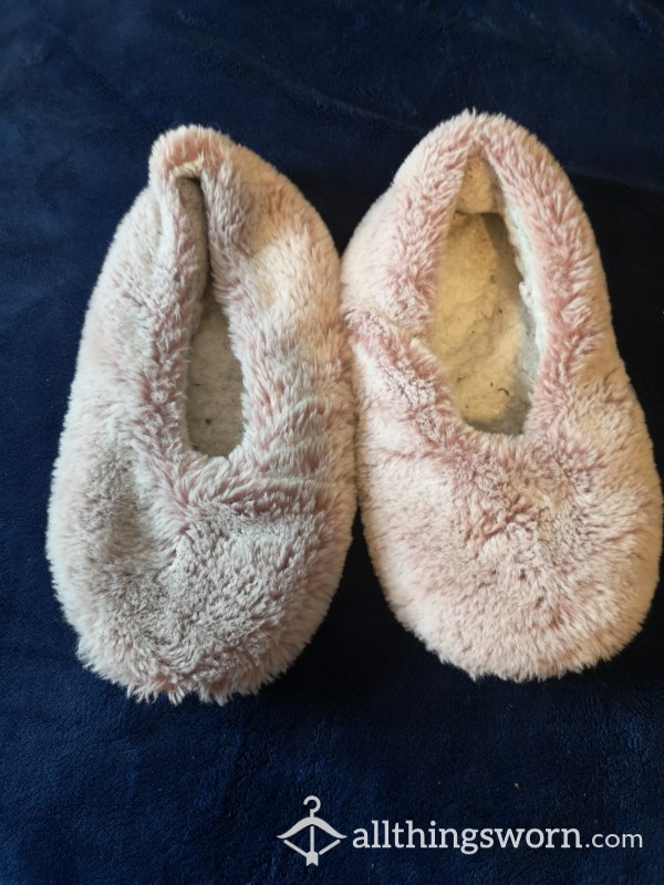 Pink Well Worn Slippers