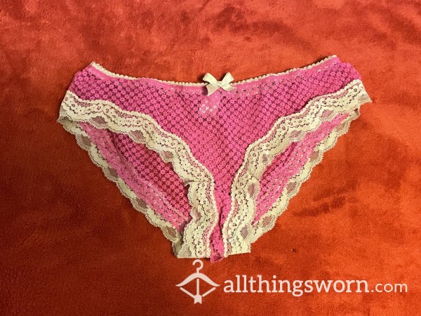 Pink & White Fullback Panties