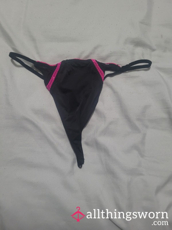 Pink/Black G-String