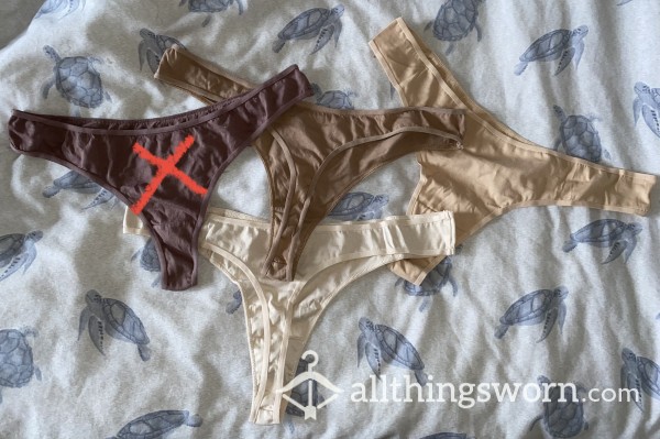 Plain Cotton Thongs (48 Hour)