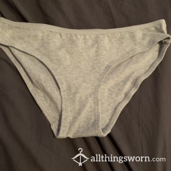 *SOLD* Plain Grey Cotton Panties