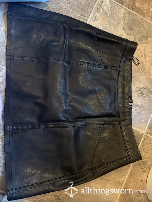 Pleather Black Skirt