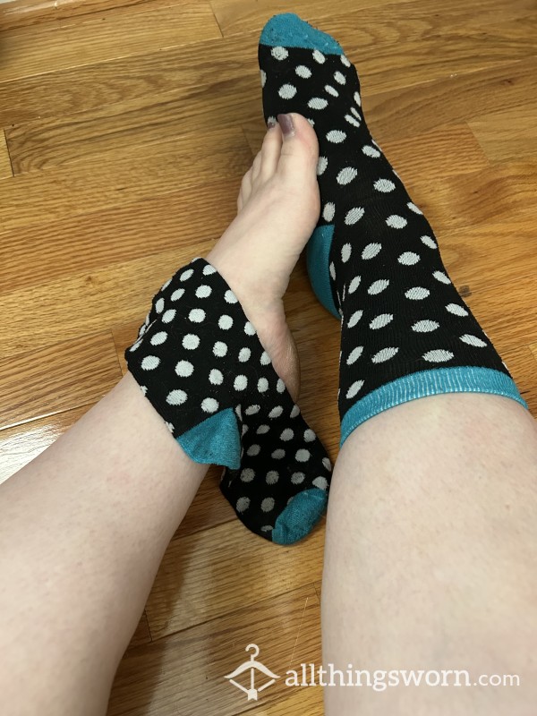 Black And White Polka Dot Socks