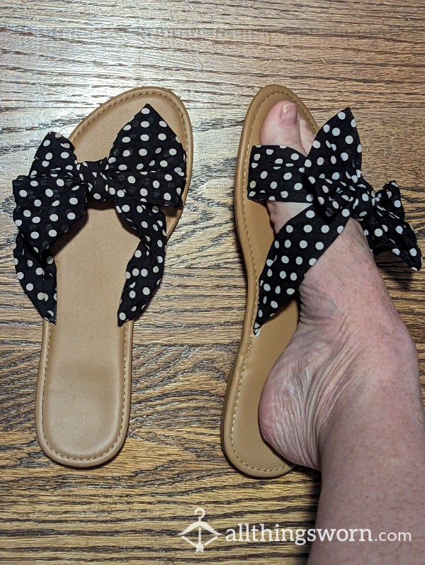 Polkadot Bow Slipons