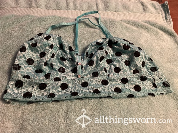 POLKDA-DOT BRALETTE- WORN OR CLEAN