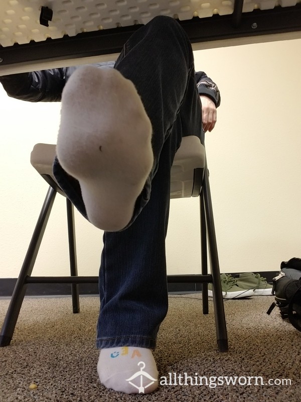 POV: I Sit Down At My Desk, But I Have No Clue You're There 🧦👣👀