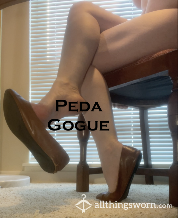 POV: Under Teacher's Desk (featuring Dangling Brown Flats)