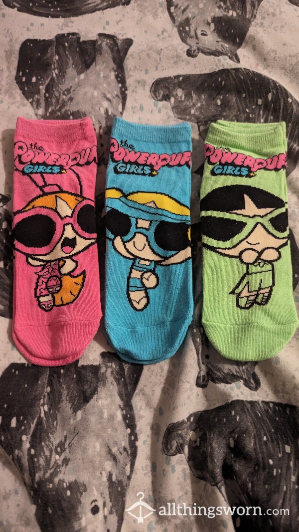 Powerpuff Girls!🩷🩵💚 Trainer Socks