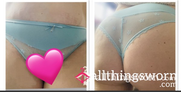 Pretty Blue Panties Size 12-14 Pretty Lace Detail To Show My Mc Muff 😜