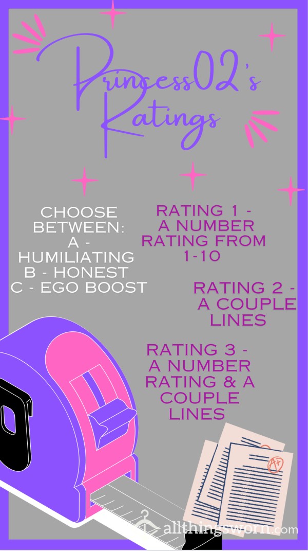 Princess D*ck/pu**y Ratings 💗