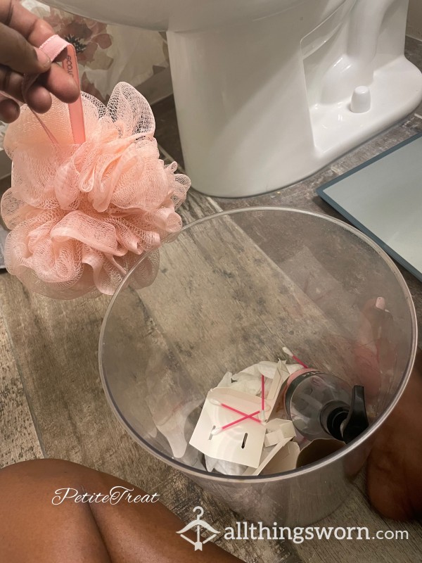 Bathroom Trash + Old Stinky Loofah