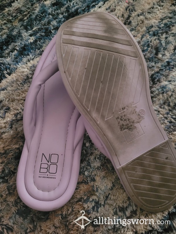 Purple Beach Flip Flops