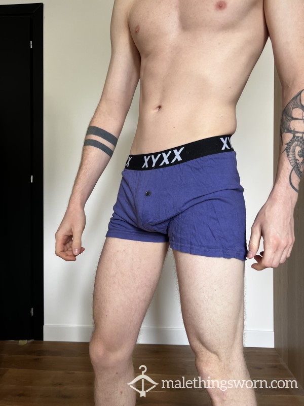 Purple Comfy Bu*ton Fly Boxers