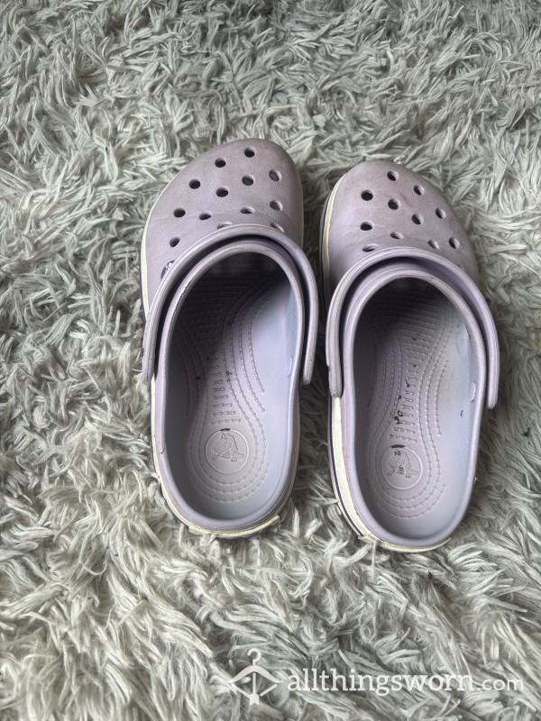 Purple Crocs