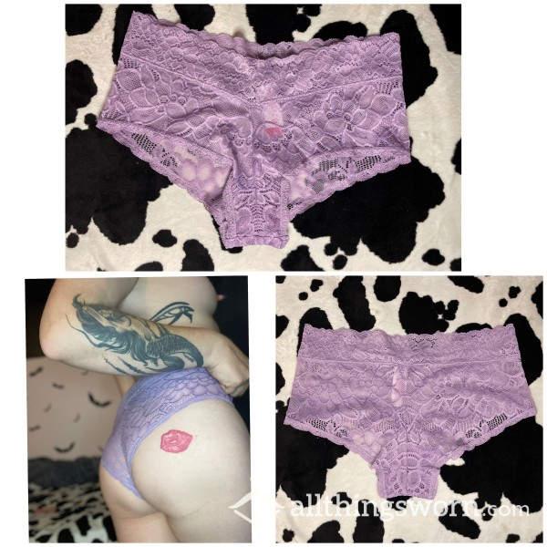 Purple Flor*l Lace Panties 🌸