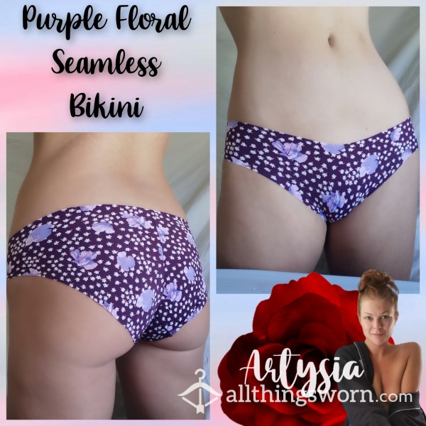 Purple Flor*l Seamless Bikini