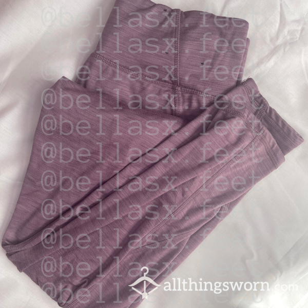 PURPLE GYM LEGGINGS- Worn, Used & Soiled