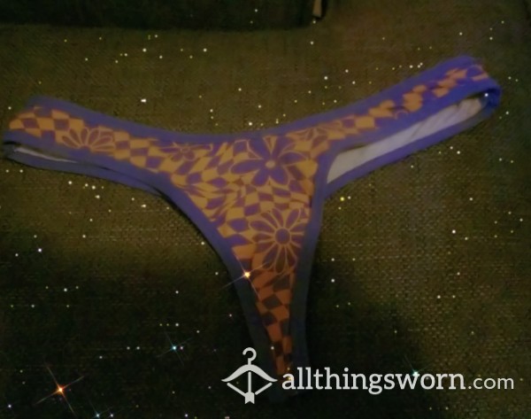 Purple & Orange Cotton Thong