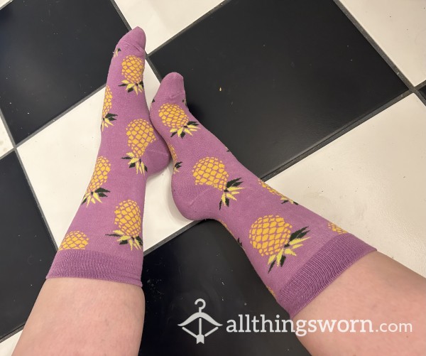 Purple Pineapple Socks