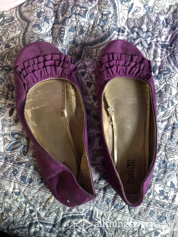 Purple Ruffled Flats :P