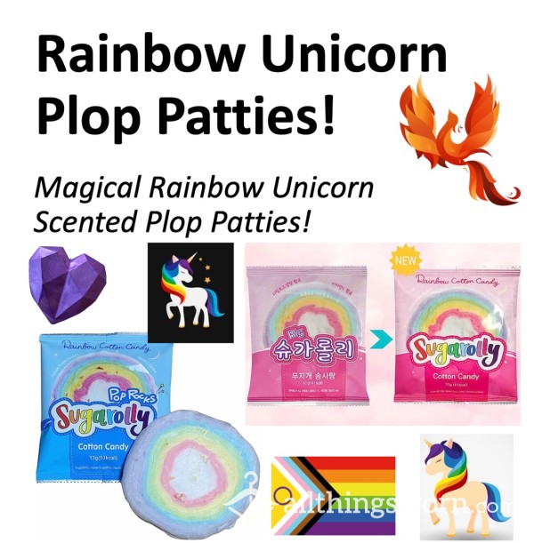 Rainbow Unicorn Plop Patties!  Xx  Fluffy, Sweet, Scented Unicorn Cotton Candy "Plop Patties!" Xx  Prepared To Order: Fet**h Add-Ons Welcomed ;) Xx