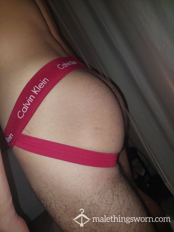 Red Calvin Klein Jock Strap