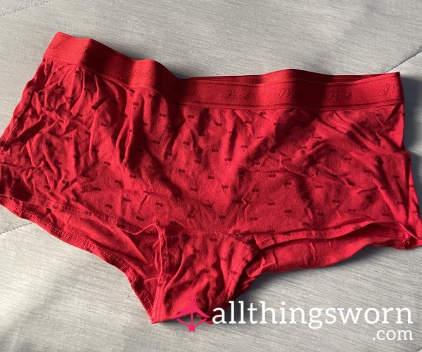 Red Cherry PINK Boy Short Panties🍒