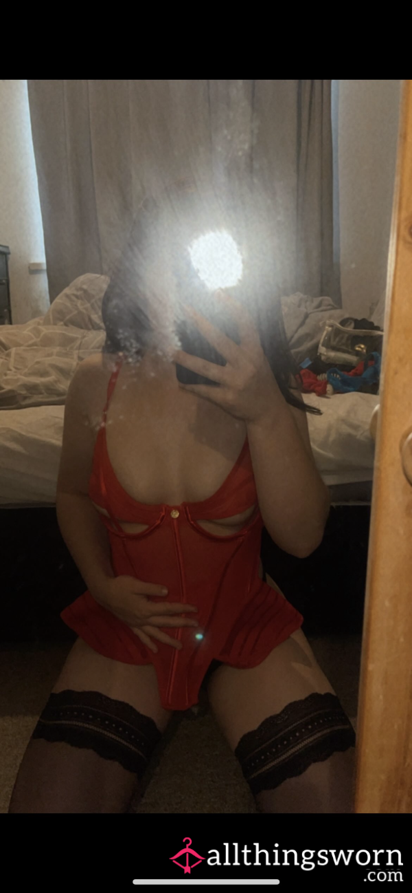 Red Cut Out Lingerie