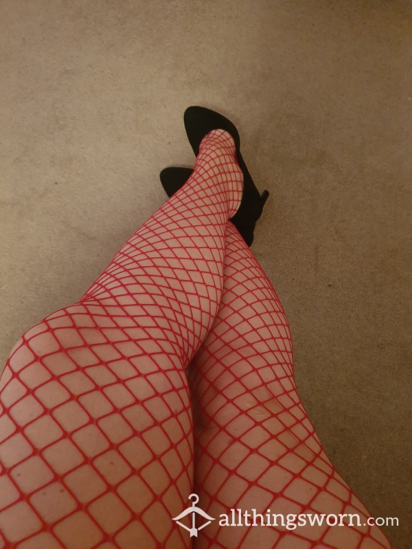 Red Fishnet Tights