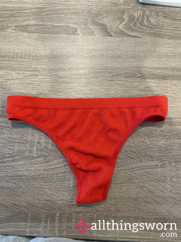 Red Gym Thong