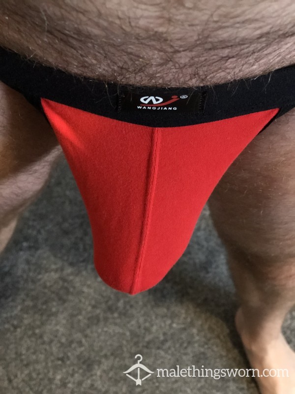 Red Jockstrap With Hidden Pocket - Soft