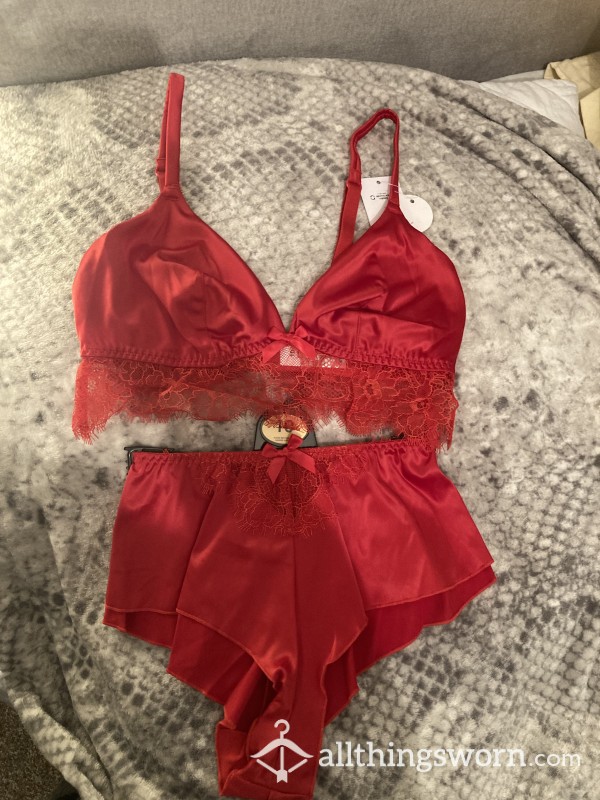 Red Lace 2 Piece Set