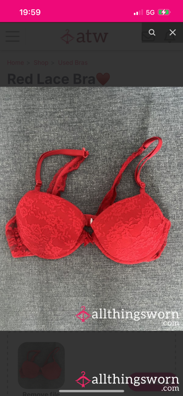 Red Lace Bra