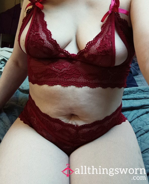 Red Lace Lingerie Set