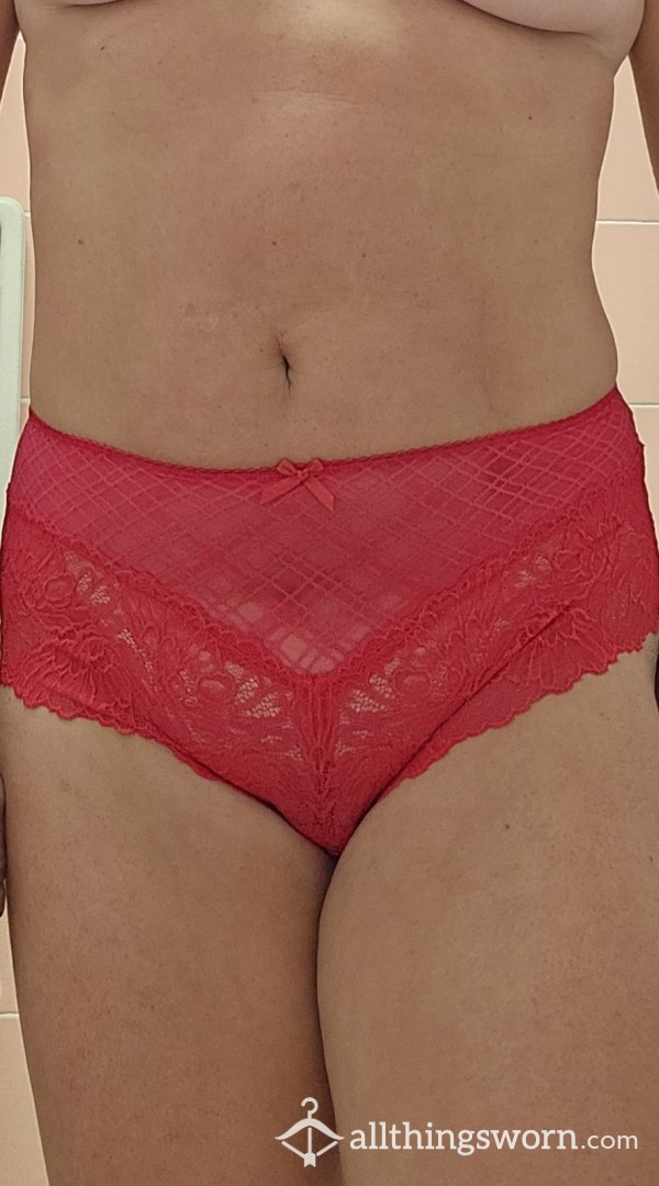 Red Lace Shorties