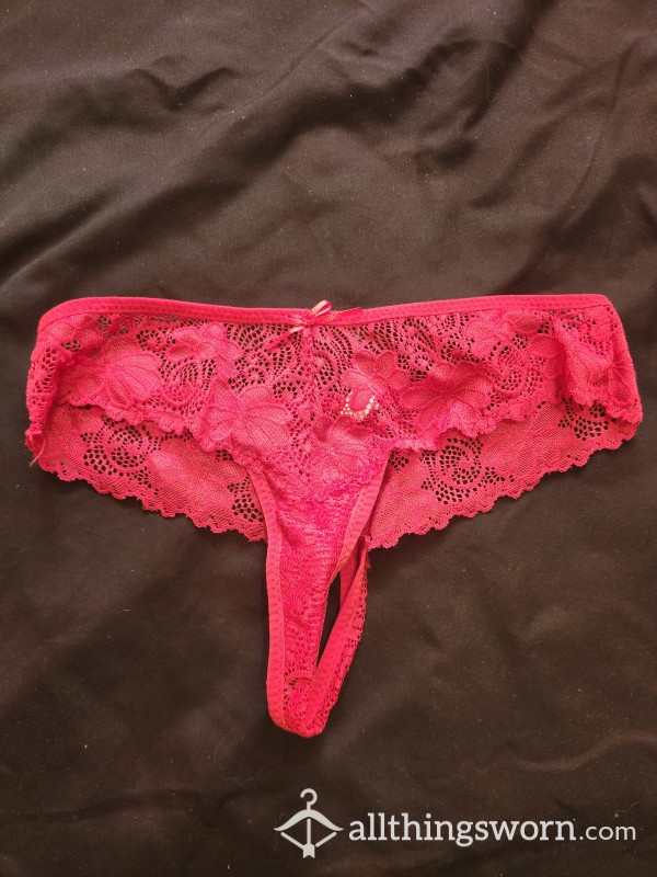 Red Lace Thong