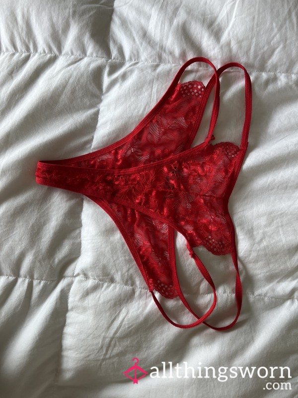 Red Lace Thong