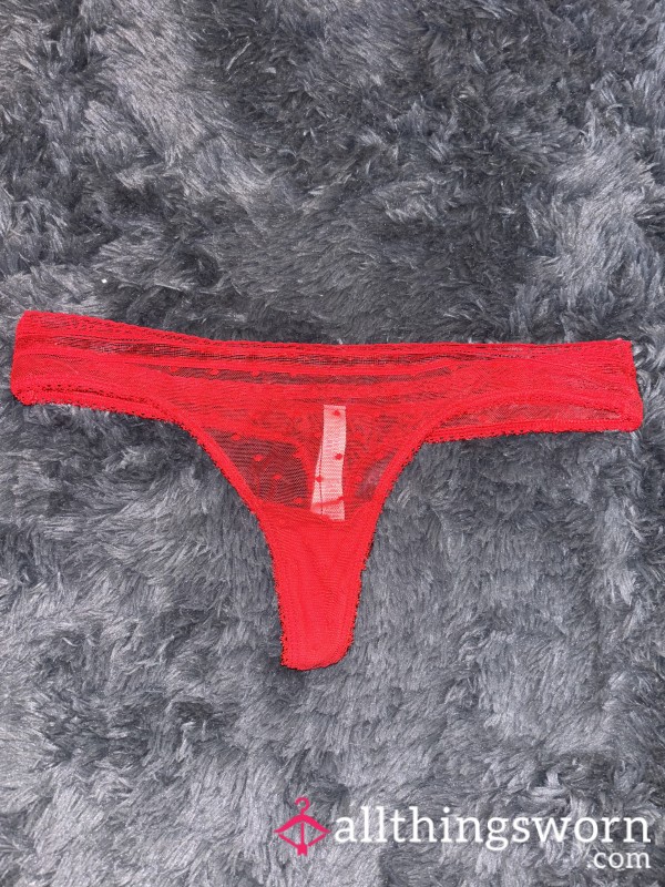 Red Lace Thong