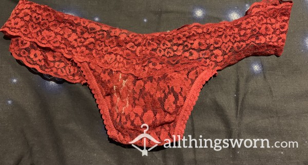 Red Lace Thong