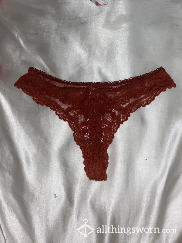 Red Lace Thong Victoria Secret 72hr+ Wear