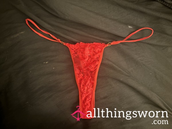 Red Lace Thongs