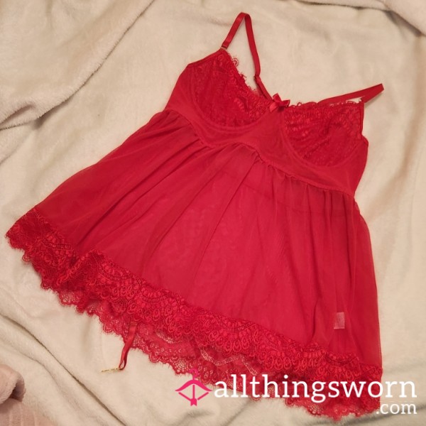 Red Lacey Lingerie