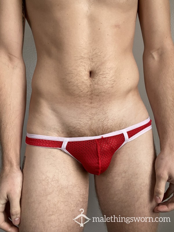 Red Mesh Briefs