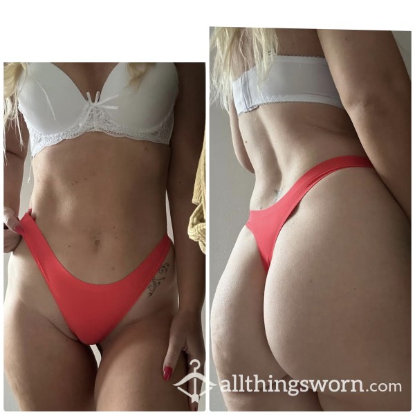 Red Nylon Thong