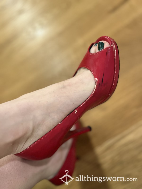 Red Patent Heels