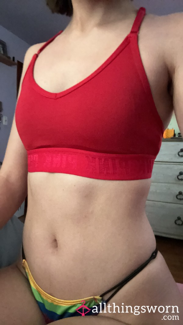 Red PINK Sports Bra