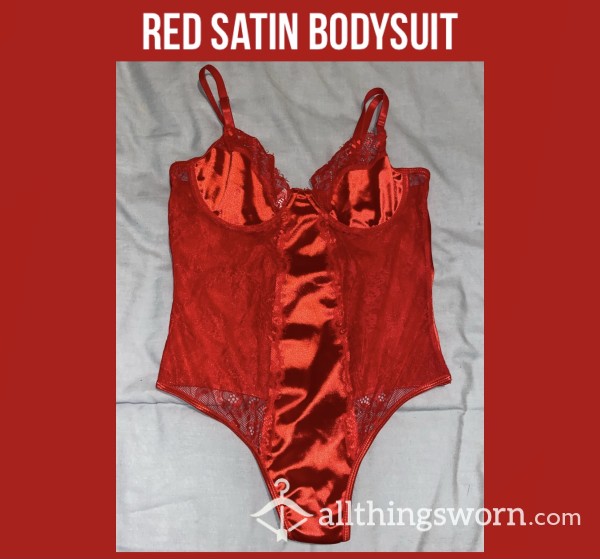 *reduced* Red Satin Bodysuit💋