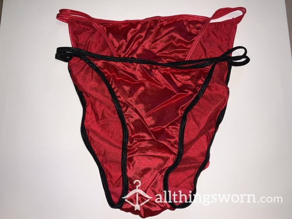 RED SATIN FULL BACK PANTIES