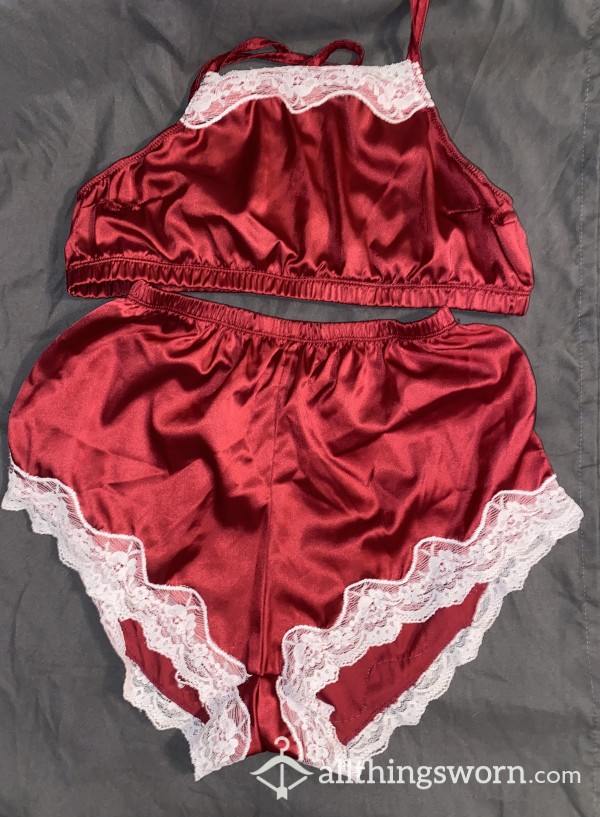 Red Satin Sleep Set 💋💋