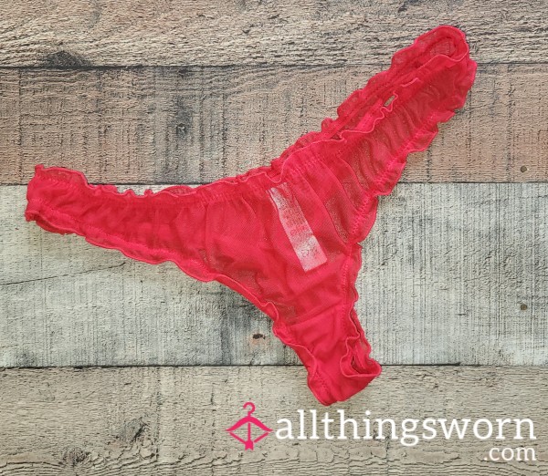 Red Seethrough Babygirl Thongs